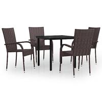 5-delige Tuinset bruin en zwart - thumbnail