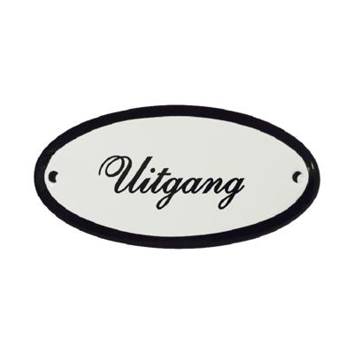 Emaille deurbord ovaal Uitgang