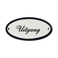 Emaille deurbord ovaal Uitgang - thumbnail