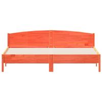 Bedframe zonder matras massief grenenhout wasbruin 180x200 cm - thumbnail