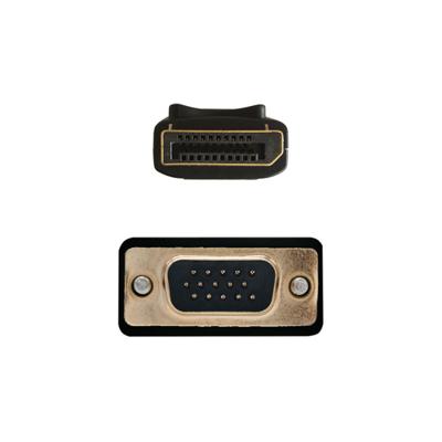 AISENS A125-0365 DisplayPort naar VGA-converterkabel, DP-stekker naar VGA, zwart, 2 m