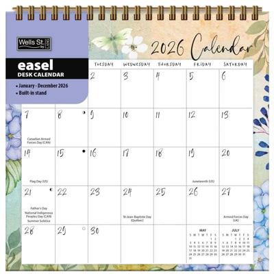 Country Pleasures 2026 Easel Desk Calendar