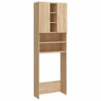 VidaXL Wasmachinekast 64x25,5x190 cm sonoma eikenkleurig - thumbnail