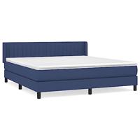 Boxspring met matras stof blauw 160x200 cm - thumbnail