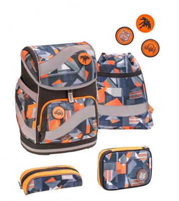 Belmil rugzakset Wild World 20 liter polyester oranje 4-delig