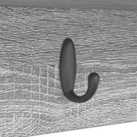 Wandgemonteerde kapstok met plank Grijs sonoma 75 x 16 x 26 cm - thumbnail