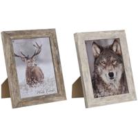 Fotolijsten Home ESPRIT Wit Natuurlijk Kristal polyestyreen Scandinavisch 19,5 x 2 x 24,5 cm (2 Stuks) - thumbnail