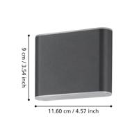 Eglo Zwarte wandlampGrutti 11,5cm - 901025 - thumbnail