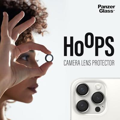 PanzerGlass™ Hoops camera lensbeschermer voor Apple iPhone 15 Pro | Pro Max - bescherming met stijl, schokbestendig glas, wit