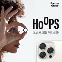 PanzerGlass™ Hoops camera lensbeschermer voor Apple iPhone 15 Pro | Pro Max - bescherming met stijl, schokbestendig glas, wit - thumbnail