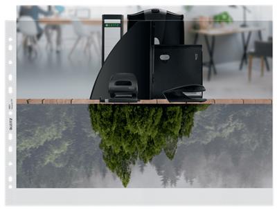 Leitz Recycle geperforeerde showtas, ft A3 landscape, 100 micron, gekorreld, doos van 25 stuks - thumbnail