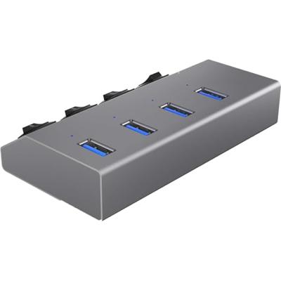 ICY BOX 4 Poorten Hub USB 3.0 Antraciet
