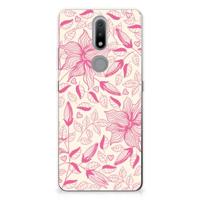 Nokia 2.4 | TPU Case | Pink Flowers - thumbnail
