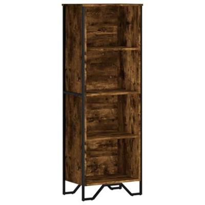 Boekenkast 50x31x137,5 cm bewerkt hout gerookt eikenkleurig