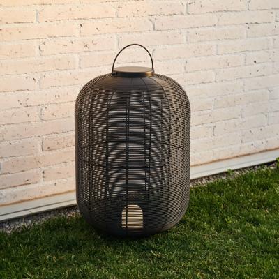 Kave Home Tafellamp 'Saranella' Rotan, 55 cm hoog, kleur Zwart