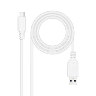 NANOCABLE 10.01.4002-W - USB 3.1-kabel, Gen2 10 Gbit/s 3A, USB-C-stekker naar USB-A-stekker, wit, 2 m