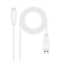 Kabel USB-C naar USB NANOCABLE 10.01.4000-W Wit 50 cm (1 Stuks) - thumbnail