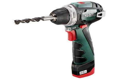 Metabo PowerMaxx BS 600080500 Accu-schroefboormachine 10.8 V 2.0 Ah Li-ion Incl. 2 accus, Incl. lader, Incl. koffer