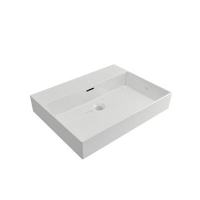 Wastafel Plieger Kansas Zonder Kraangat 60x46,6 cm met Overloop Wit