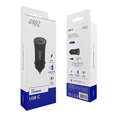 Auto oplader Myway Zwart 20 W