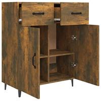 Dressoir 69,5x34x90 cm bewerkt hout gerookt eikenkleurig - thumbnail