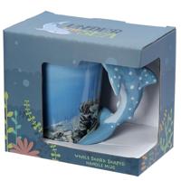 Walvis Haai - Gevormd Handvat Keramiek Mok - thumbnail