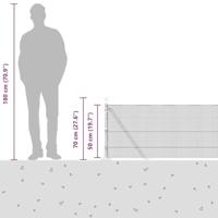 VidaXL Afrasteringspaal zilver 10 x 0,5 m (12 x 12 mm mesh) staal - thumbnail