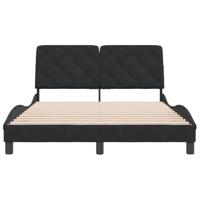 Bedframe zonder matras 140x200 cm fluweel zwart - thumbnail