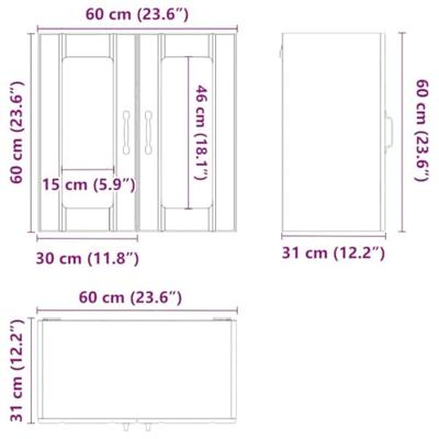Keukenbovenkast met glazen deur Lucca bewerkt hout sonoma eikenkleur