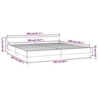 Bedframe met hoofdeinde zonder matras 200x200 cm wit - thumbnail