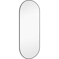 Decoratieve Ovale Spiegel Zwart Metaal - Stijlvolle Wandspiegel - thumbnail