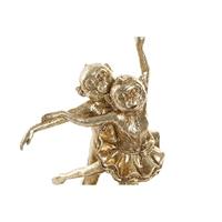 Decoratieve figuren DKD Home Decor FZ-95015 Gouden Koloniaal Aap Overalls 18,5 x 11,2 x 29,5 cm - thumbnail