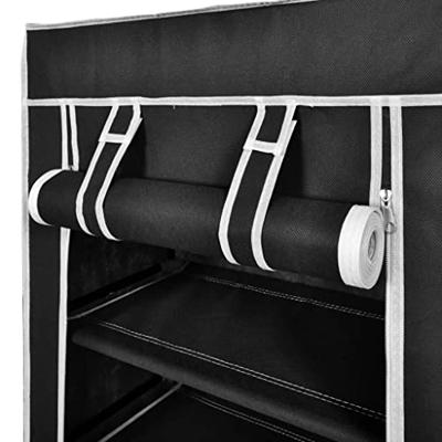 VidaXL Schoenenkast met hoes 58x28x106 stof zwart