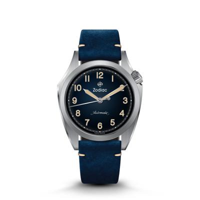Horlogeband Zodiac ZO9709 Leder Blauw 20mm Horlogeband Zodiac ZO9709 Leder Blauw 20mm