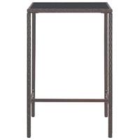 3-delige Tuinbarset met kussens poly rattan bruin - thumbnail