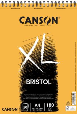 Bristolpapier canson xl 50vel 180gr a4 extra wit | 5 stuks