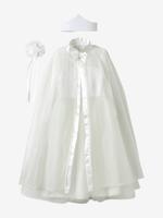 Verkleedkleren prinses met cape, toverstaf en kroon wit - thumbnail