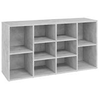 VidaXL Schoenenbank 103x30x54,5 cm bewerkt hout betongrijs - thumbnail