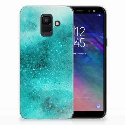 Smartphone hoesje Samsung Galaxy A6 (2018) Painting Blue Smartphone hoesje Samsung Galaxy A6 (2018) Painting Blue