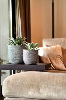 Pot bol Rib 18x16 Zwart Capi Europe - Capi europe