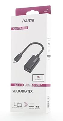 Hama Video-adapter USB-C naar HDMI Ultra-HD 4K HDMI kabel