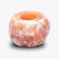 Zoutsteen waxinelichthouder oranje (1 - 1,5 kg) 9 x 9 x 10 cm - thumbnail