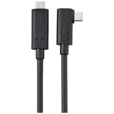 Renkforce Glasvezel USB-C-kabel USB 3.2 Gen2 USB-C stekker Haaks, één zijde 10.00 m Zwart RF-5625884
