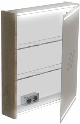 Thebalux Deluxe Spiegelkast rechtsdraaiend 70x60x13,5 cm Natural Oak