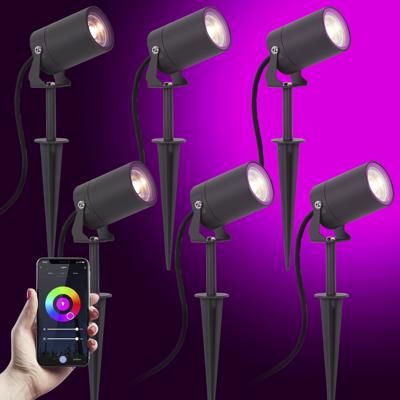6x Stark Tuinspot Antraciet met Smart Color LED 6x Stark Tuinspot Antraciet met Smart Color LED