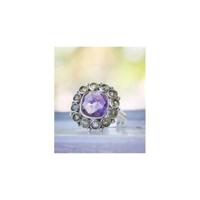 Zilveren Ring met Amethist en Peridoot - thumbnail
