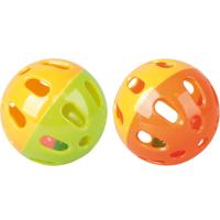 Knaagdierspeelgoed Bal - dia 9 cm 9 cm Flamingo Oranje - thumbnail