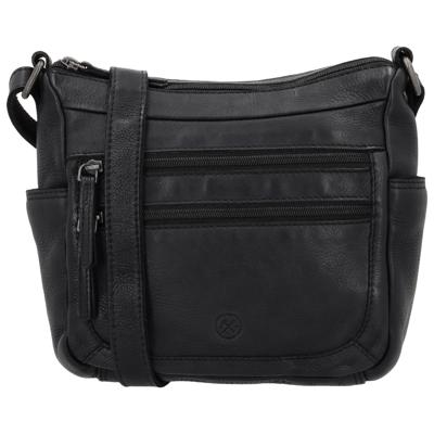 Hide & Stitches paint rock cross body bag-Black