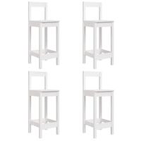 5-delige Barset massief grenenhout wit - thumbnail