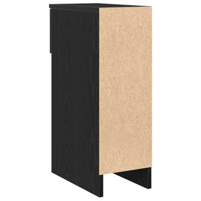 Nachtkastjes 2 st met lade 20x36x60 cm zwart eikenkleurig